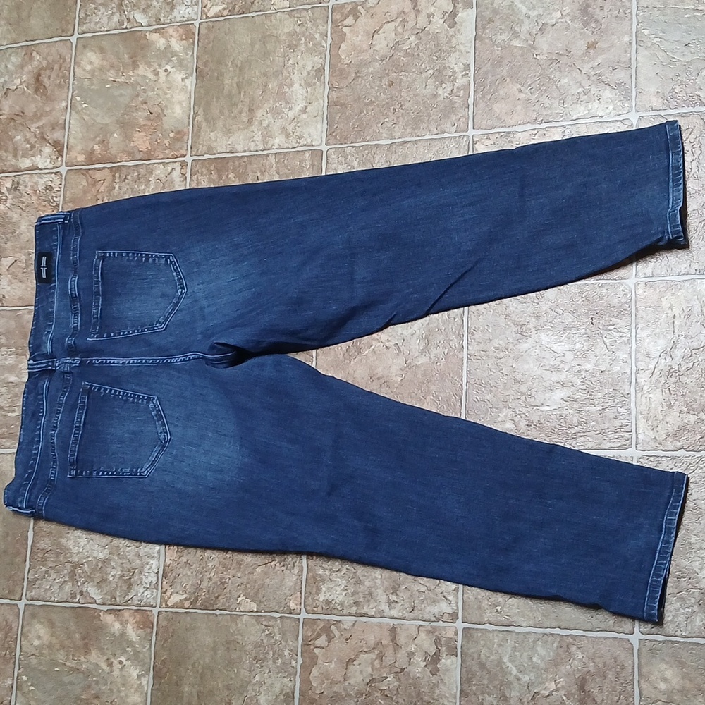 Liverpool Boyfriend Slim Dark Blue Distressed Jeans Size 18W - Picture 4 of 5